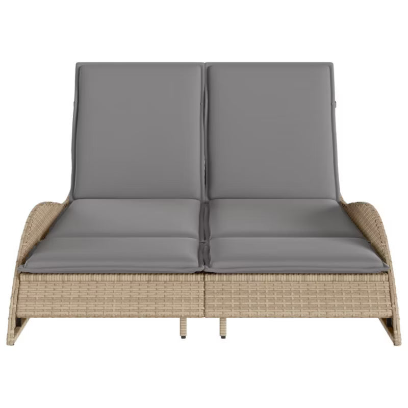 Solseng Poly outdoor 114x205 cm Beige med Hynder
