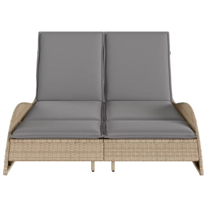 Solseng Poly outdoor 114x205 cm Beige med Hynder