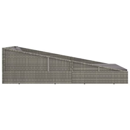 Solseng Poly outdoor Rattan 110x200 cm Grå