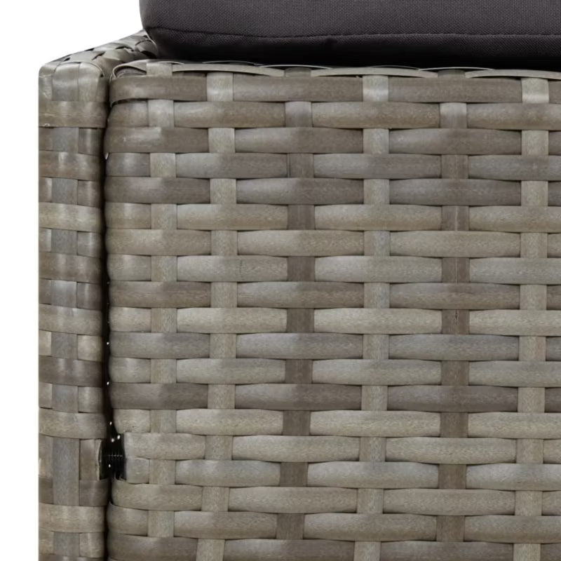 Solseng Poly outdoor Rattan 110x200 cm Grå