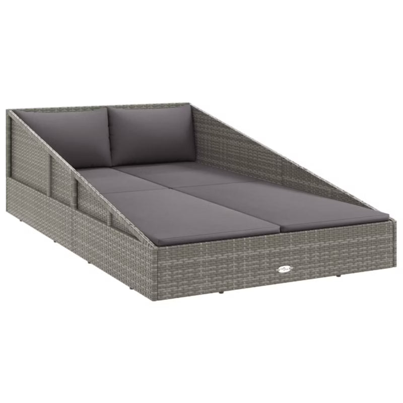 Solseng Poly outdoor Rattan 110x200 cm Grå