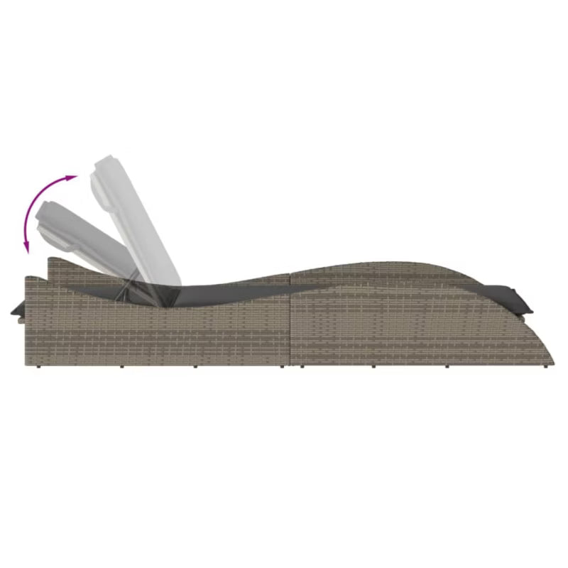 Solseng Poly outdoor Rattan 60x205 cm Grå