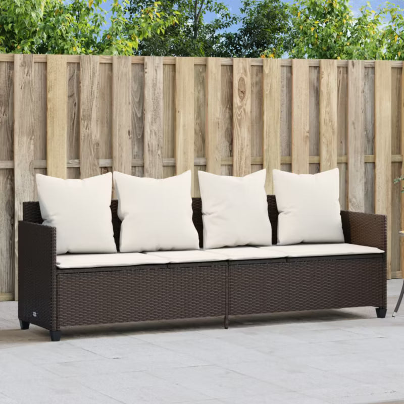 Solseng Poly outdoor Rattan 204x55 cm Brun