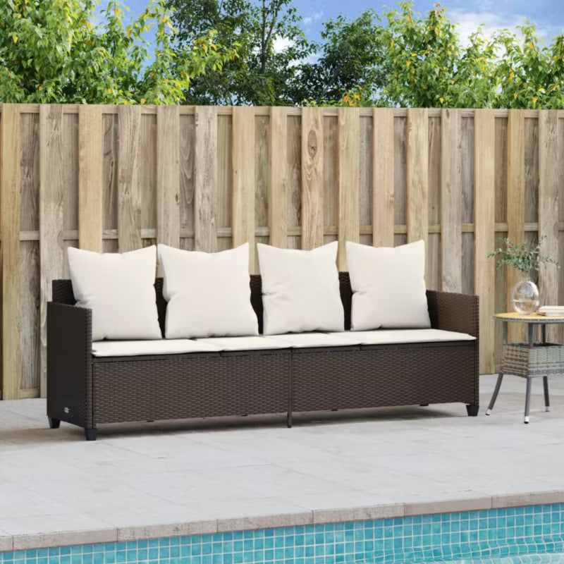 Solseng Poly outdoor Rattan 204x55 cm Brun