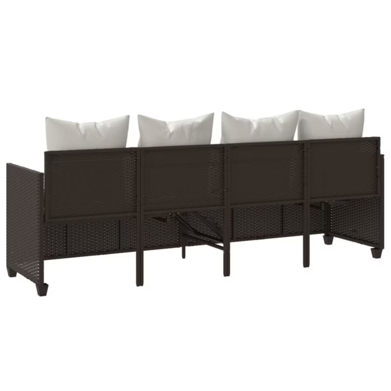 Solseng Poly outdoor Rattan 204x55 cm Brun