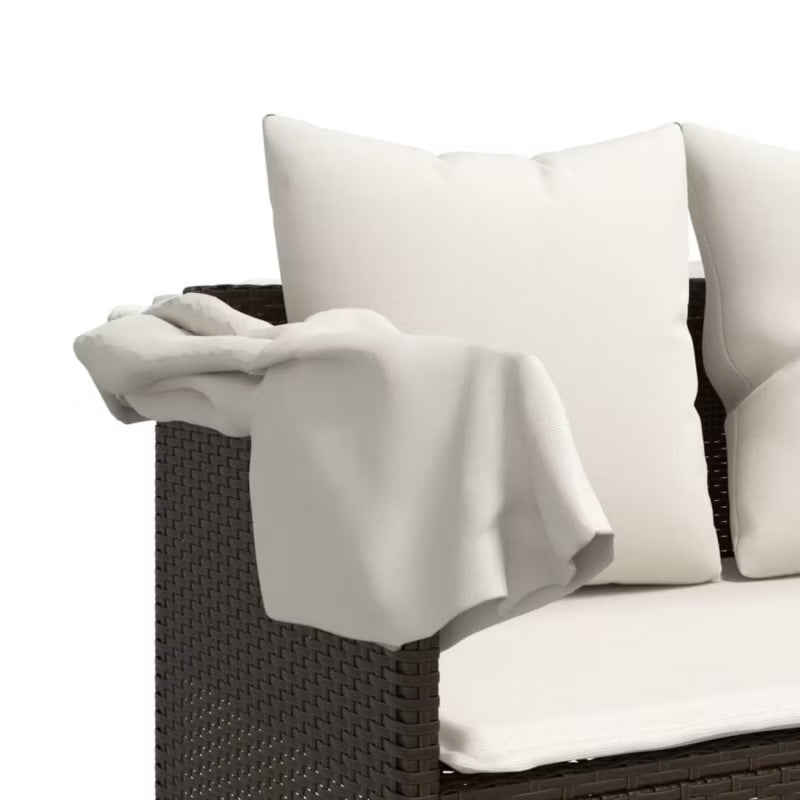 Solseng Poly outdoor Rattan 204x55 cm Brun