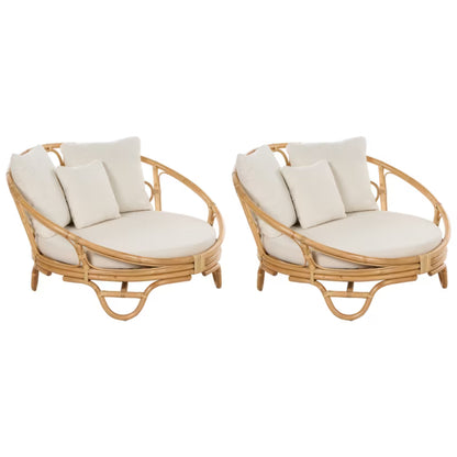 Solseng Rossano 112x110 cm Natur Rattan 2 Stk