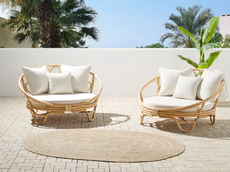 Solseng Rossano 112x110 cm Natur Rattan 2 Stk