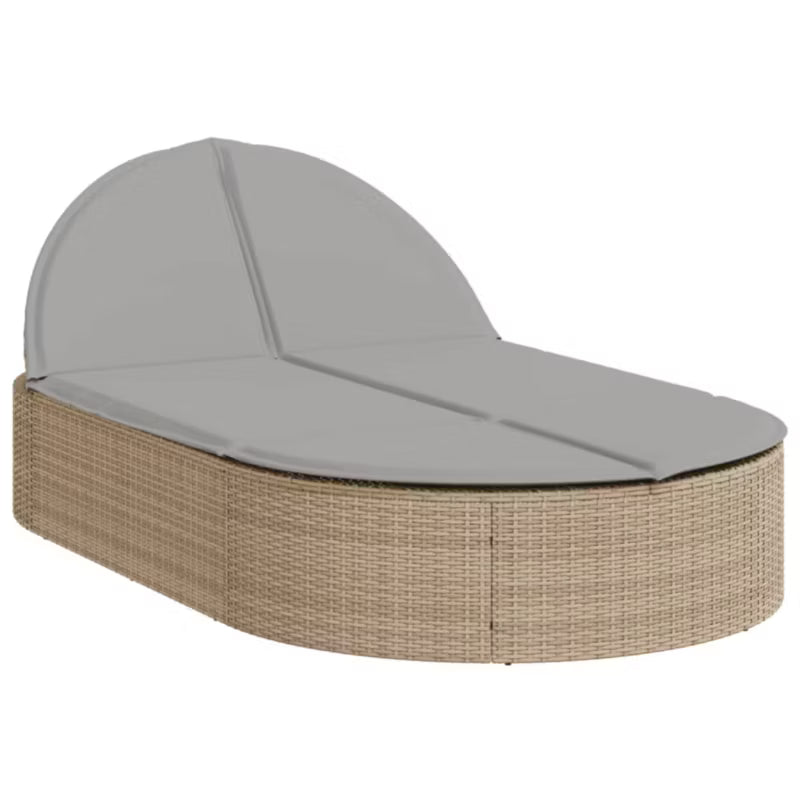 Solvogn Dobbelt 110x200 cm Beige med Hynder
