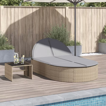 Solvogn Dobbelt 110x200 cm Beige med Hynder