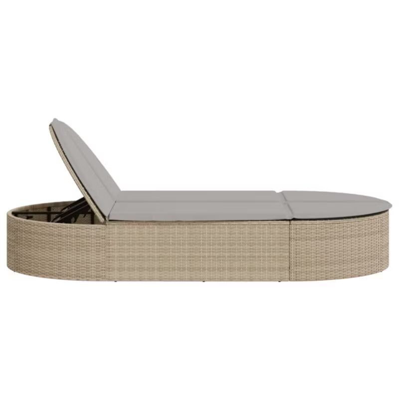 Solvogn Dobbelt 110x200 cm Beige med Hynder