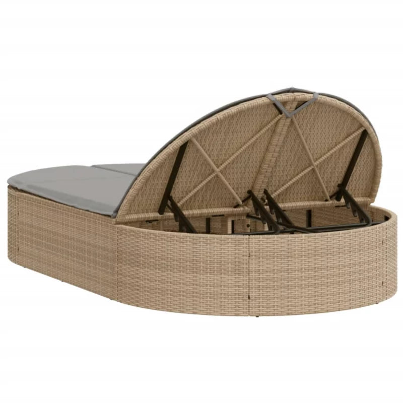 Solvogn Dobbelt 110x200 cm Beige med Hynder