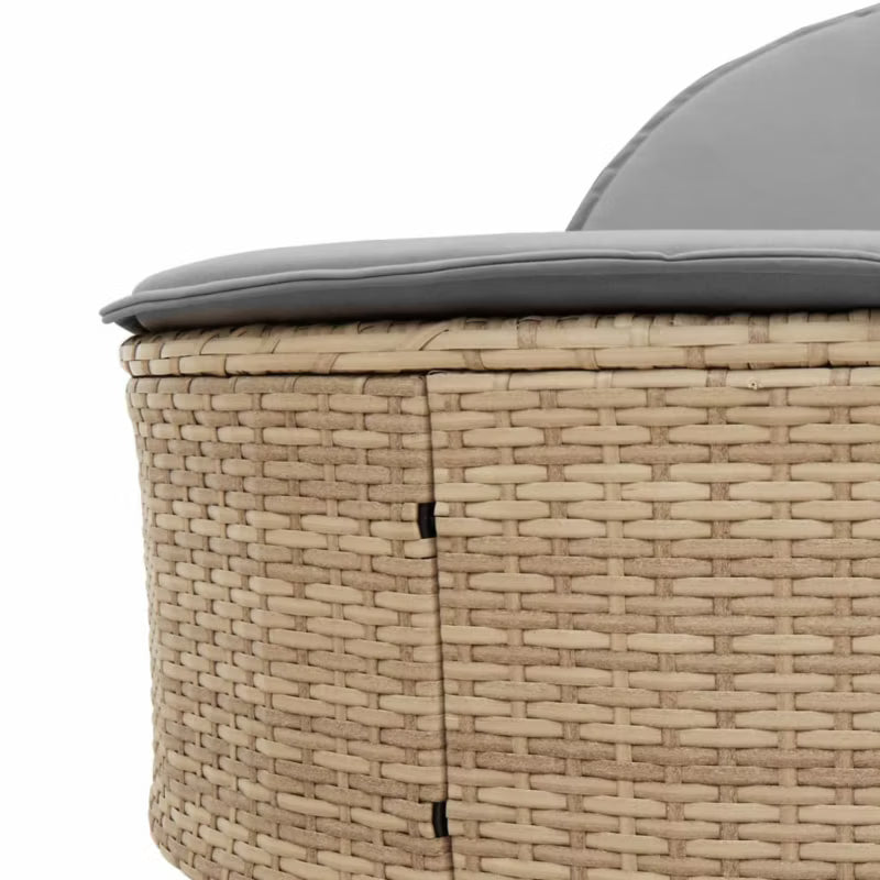 Solvogn Dobbelt 110x200 cm Beige med Hynder