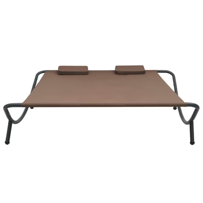 Solvogn Dobbelt 200x173 cm Brun med Hynder