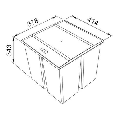 Franke EasySort 450-1-2 affaldssorteringsbeholder
