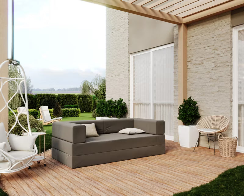 Sovesofa Garden Flip 200 cm Grafitgrå Vandtæt