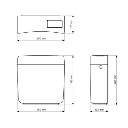 Dolnopłuk WC Stojący Hvid Start/Stop 35x35,5x12,5 cm 5905036631240