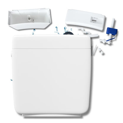 Toiletskyl Hængende Hvid 6L Start/Stop 35x34,5x12,5 cm