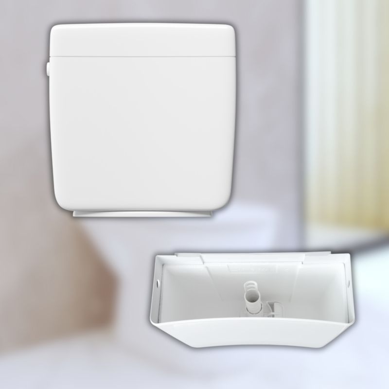 Toiletskyl Hængende Hvid 6L Start/Stop 35x34,5x12,5 cm