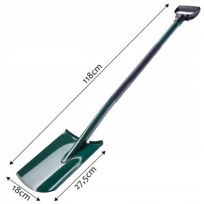 Spade Lige Metal Ergonomisk Skaft 118 cm