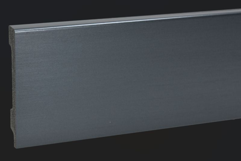 Listwa Przypodłogowa 80 mm x 2400 mm Antracyt Szczotkowany 10 Szt.