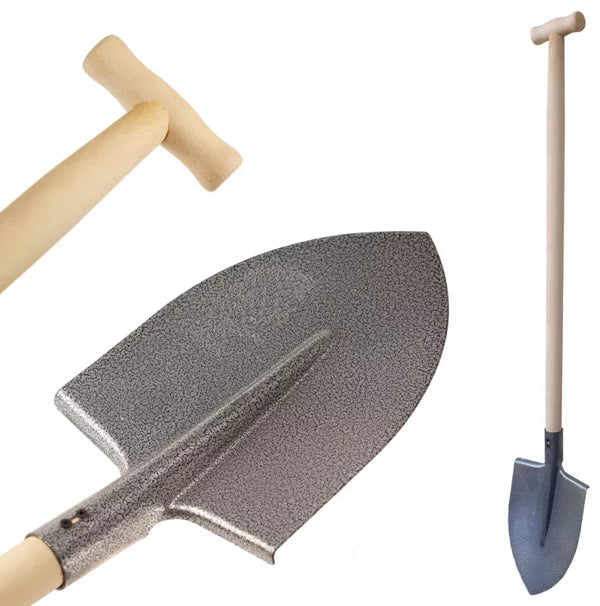 Spidsspade 126 cm med Træskaft