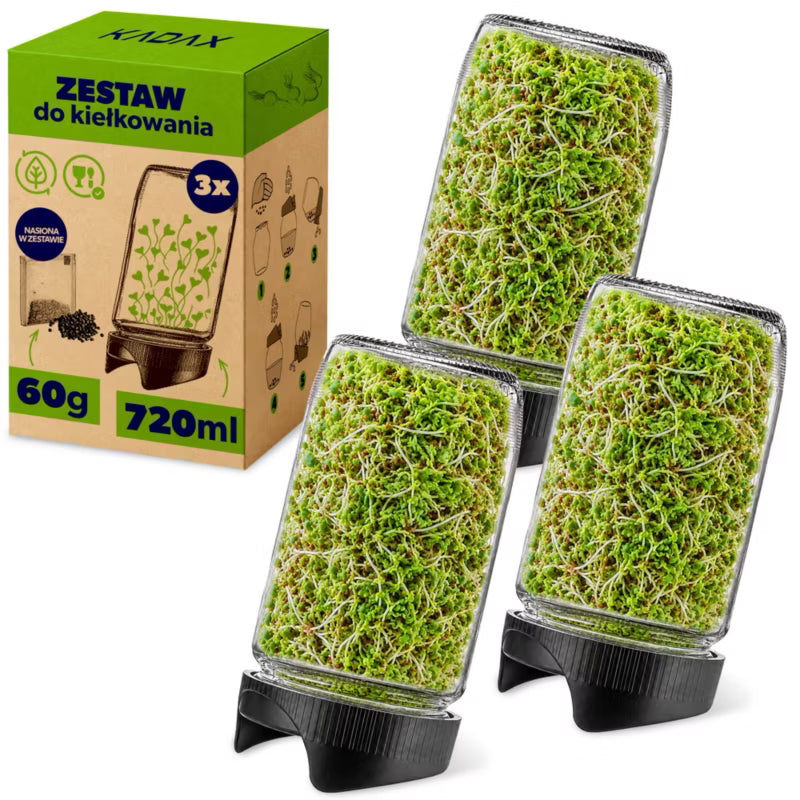 Spireglas 720 ml 3 Stk. med Frø