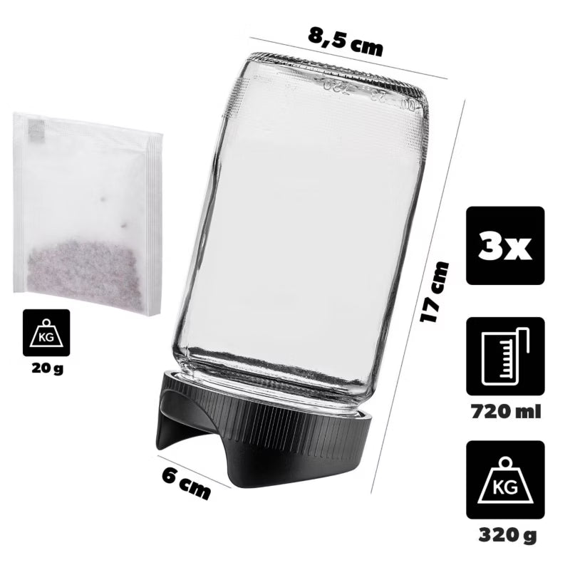 Spireglas 720 ml 3 Stk. med Frø