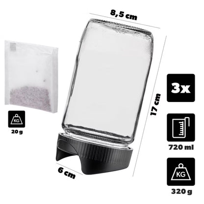 Spireglas 720 ml 3 Stk. med Frø