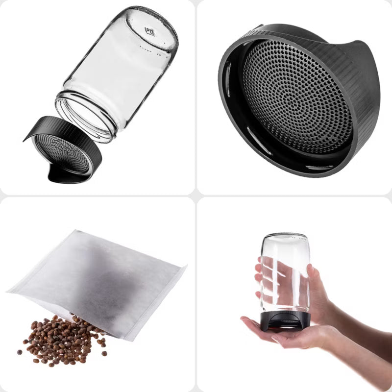 Kirsebæreglas 720ml Glas med Radisefrø