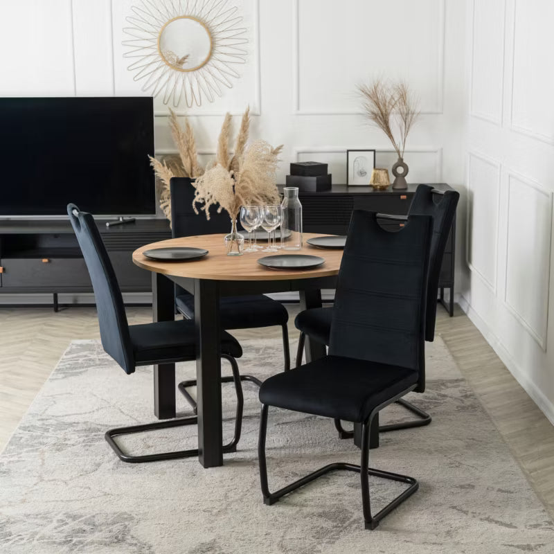 Spisebordsstol Lopez Sort Velour
