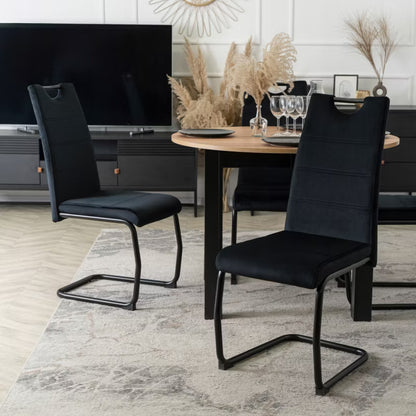 Spisebordsstol Lopez Sort Velour