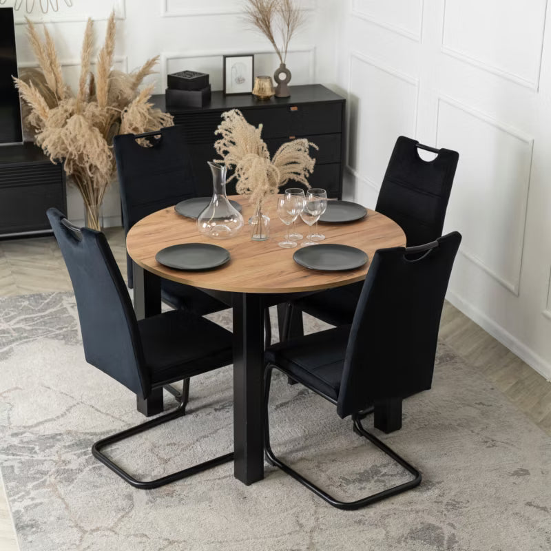 Spisebordsstol Lopez Sort Velour