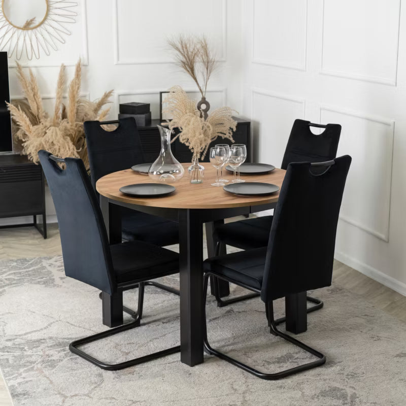 Spisebordsstol Lopez Sort Velour