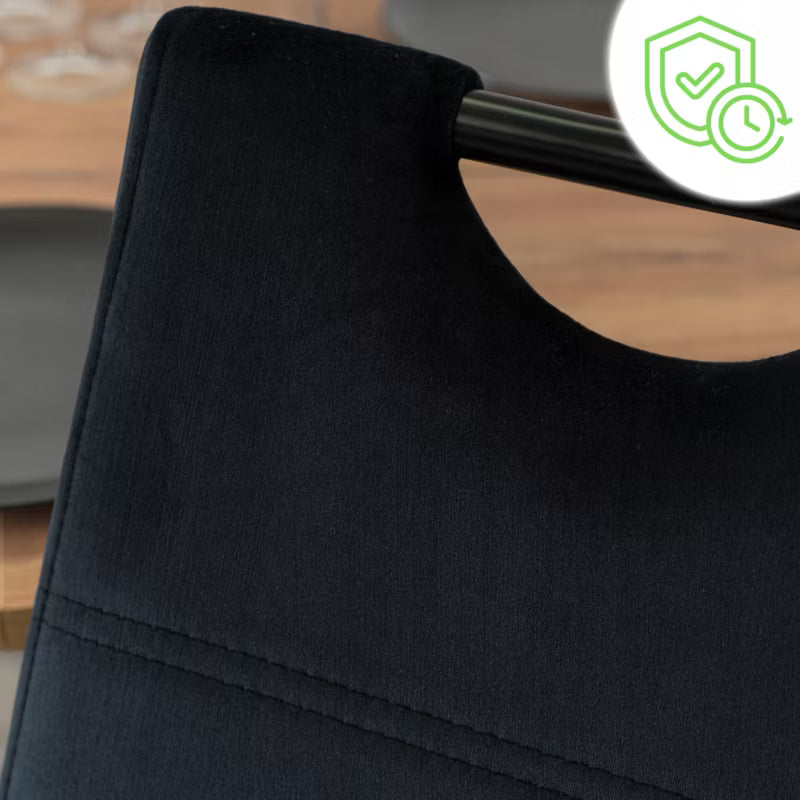 Spisebordsstol Lopez Sort Velour