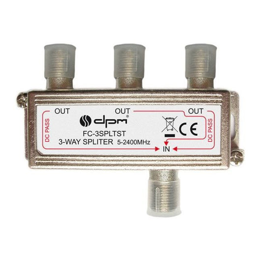 Splitter DPM Solid TV-SAT med 1 indgang og 3 udgange