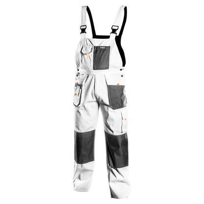 Unisex arbejdsselerbukser NEO TOOLS L hvide 1 stk.