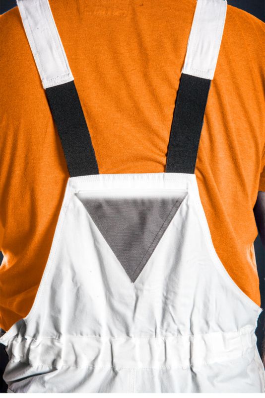 Unisex arbejdsselerbukser NEO TOOLS L hvide 1 stk.