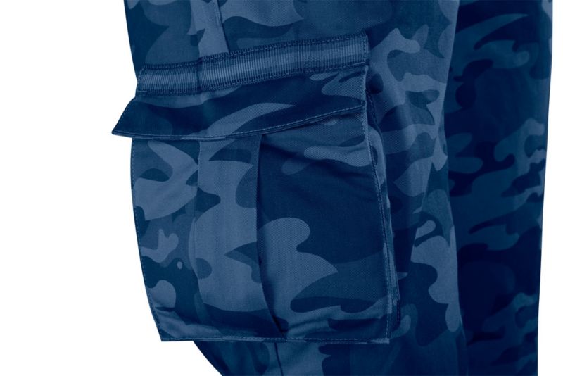 Unisex arbejdsbukser med seler NEO TOOLS XS CAMO Navy, 1 stk.