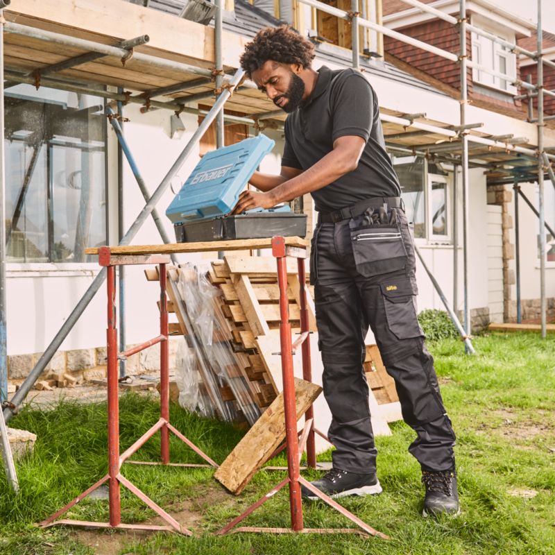 Arbejdssbukser Site Kirksey grå-sort W32 L32 42