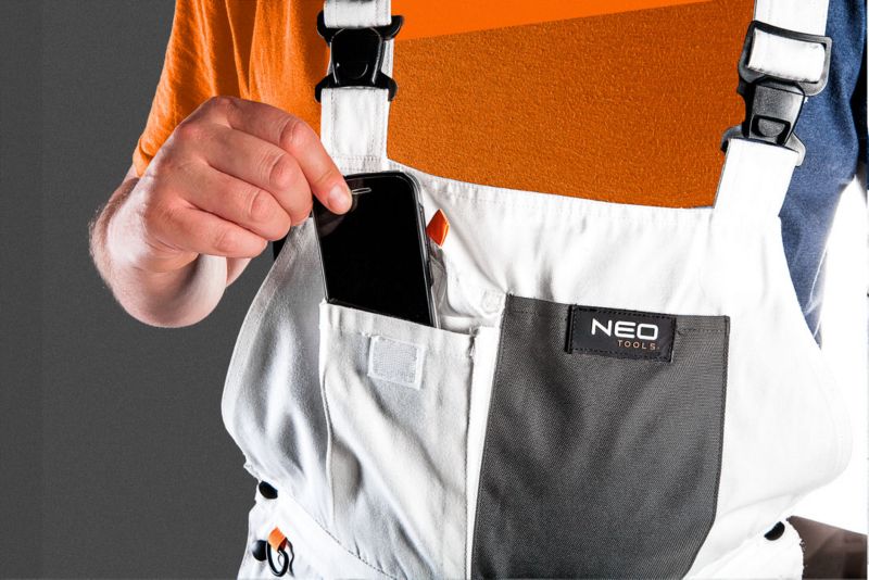 Unisex arbejdssbukser NEO TOOLS S med forstærkninger, 1 stk.