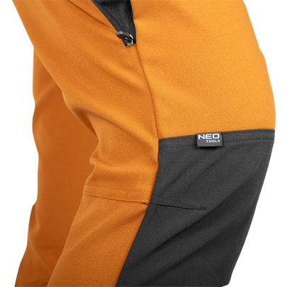 Unisex arbejdssbukser NEO TOOLS XS OUTDOOR, sennepsgul-grå, 1 stk.