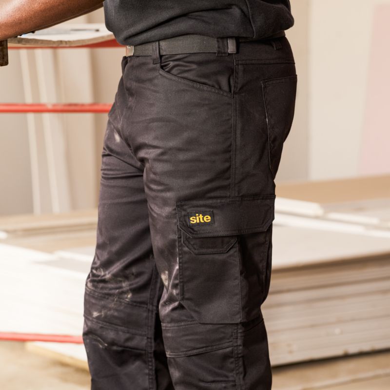 Site Sember sorte arbejdsbukser W38 L32 48