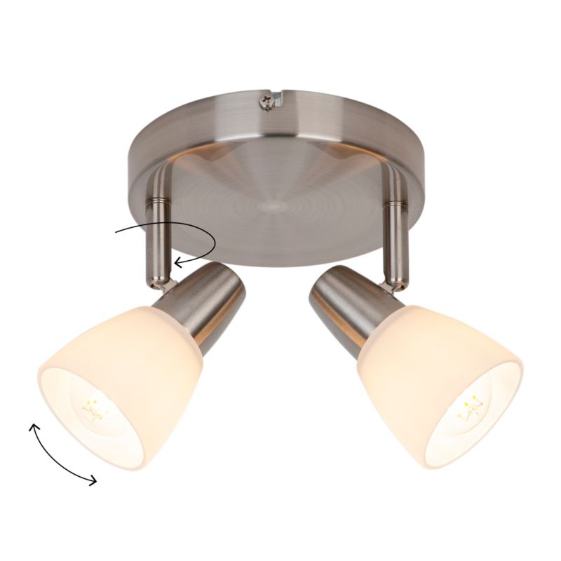 Spot Aphaea 2-Punkt E14 150 mm Nikel