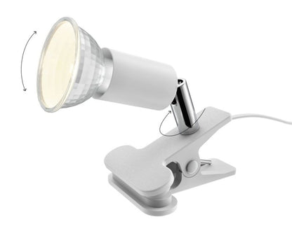 Spotklips Sasha GU10 Hvid 85x100 mm