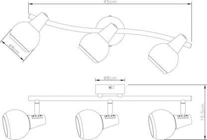 Spot Loris 3 x E14 Sort