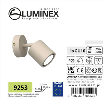 Spot Demia 1xGU10 Beige