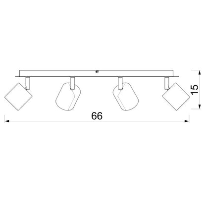 Spot Luminex Demia 4xGU10 Beige