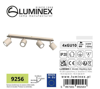 Spot Luminex Demia 4xGU10 Beige