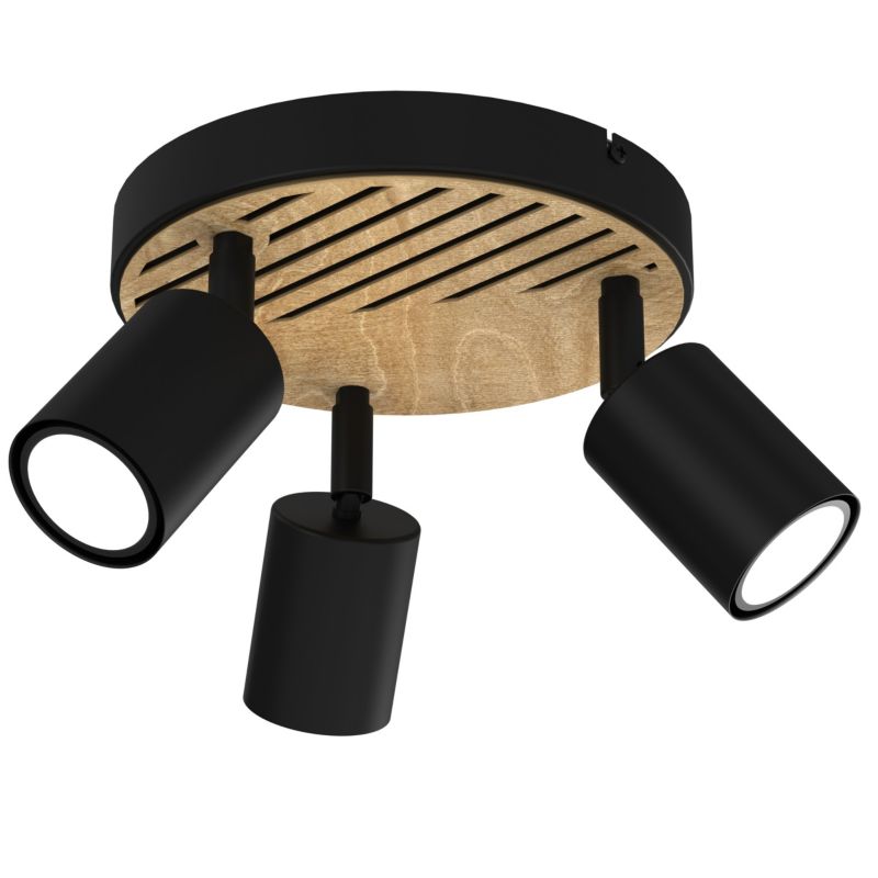 Spot Luminex Terra Rund 3 x GU10 Sort